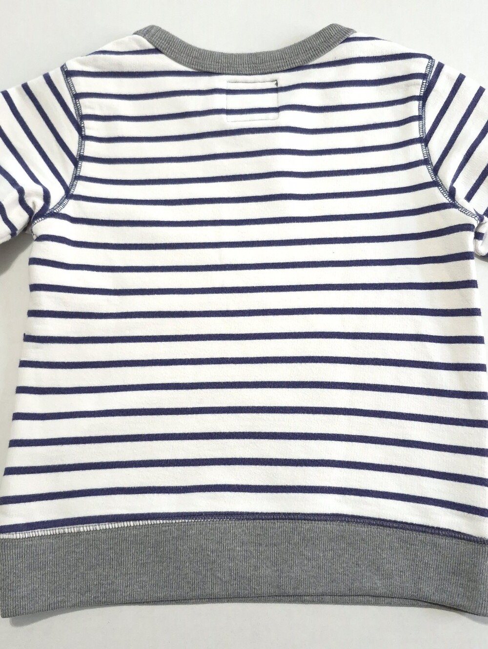 OshKosh B'gosh Boys Size 6 Blue White Striped Crewneck Sweatshirt Pullover - Picture 14 of 15